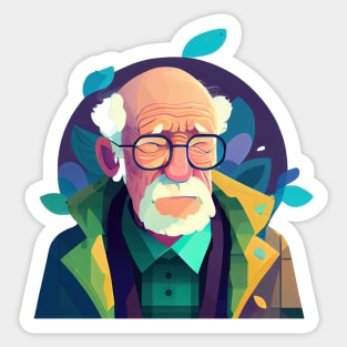 Beautiful Old Man Sticker